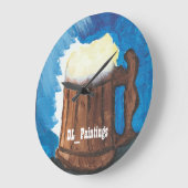 ビールオクロック! ラージ壁時計 (傾斜)