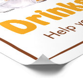 ビールオムツパーティーベビーシャワードリンク ポスター (角)