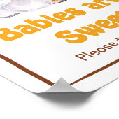 ビールオムツパーティーベビーシャワーベビーは甘い ポスター (角)