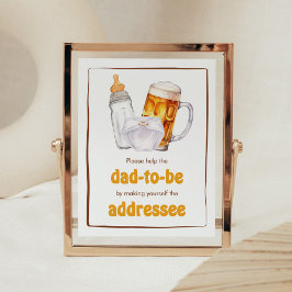 ビールオムツパーティーベビーシャワー封筒ステーション ポスター