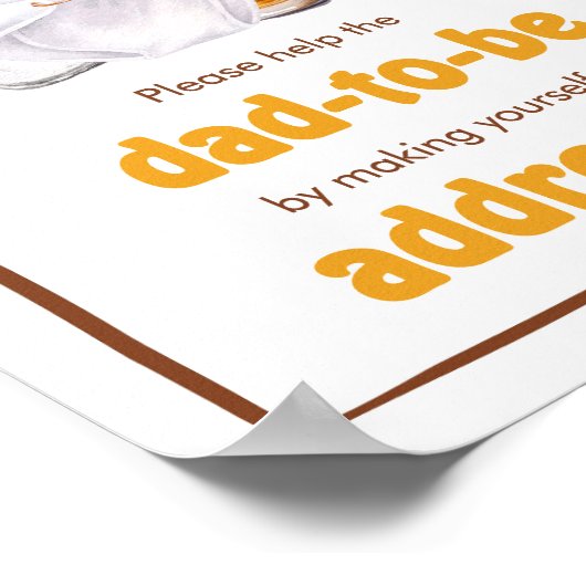 ビールオムツパーティーベビーシャワー封筒ステーション ポスター (角)