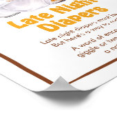 ビールオムツパーティーベビーシャワー深夜おむつ ポスター (角)