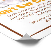 ビールオムツパーティーベビーシャワー言わないベビー ポスター (角)