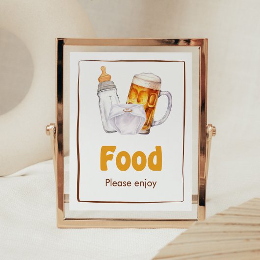 ビールオムツパーティーベビーシャワー食品 ポスター