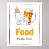 ビールオムツパーティーベビーシャワー食品 ポスター (正面)