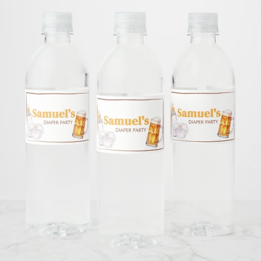 ビールオムツパーティーベビーシャワー ペットボトルラベル (ボトル)