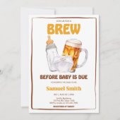 ビールオムツパーティーベビーシャワー 招待状 (正面)