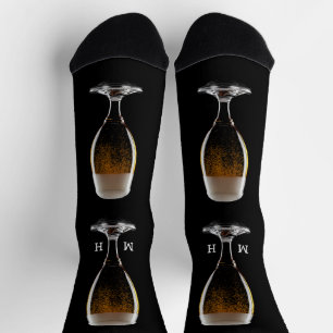 ビールカスタムのモノグラムガラス ソックス