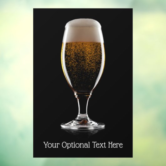 ビールカスタムの文字ガラス ウィンドウサイン (シート3)