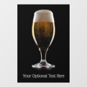 ビールカスタムの文字ガラス ウィンドウサイン (シート)