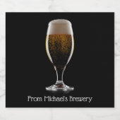 ビールカスタムの文字ガラス ビールラベル (シングルラベル)