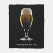ビールカスタムの文字ガラス フリースブランケット (正面)