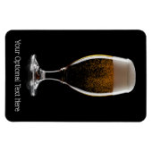 ビールカスタムの文字ガラス マグネット (横)