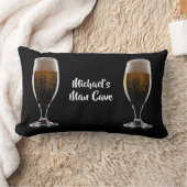 ビールカスタムの文字ガラス ランバークッション (ブランケット)