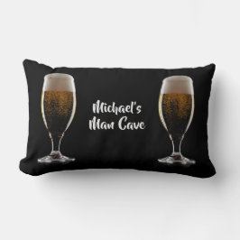 ビールカスタムの文字ガラス ランバークッション