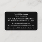 ビールカスタムの文字ガラス 名刺 (裏面)