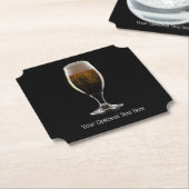 ビールカスタムコースターセットの文字ガラス ペーパーコースター (アングル)