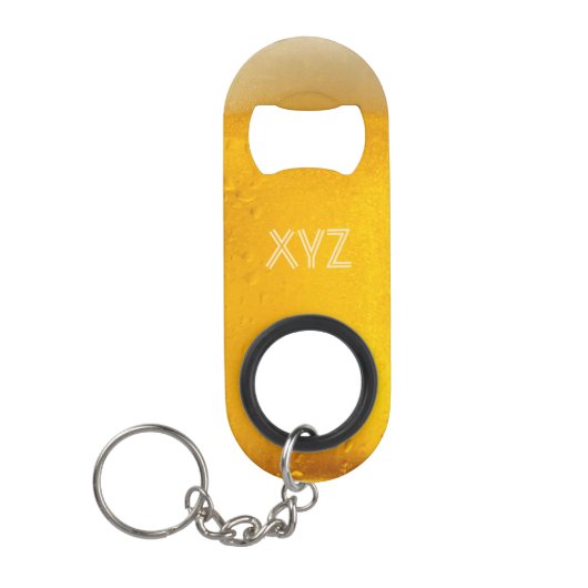 ビールカスタムモノグラムボトルオープナー キーホルダー栓抜き (正面)