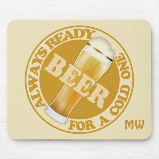 ビールカスタムモノグラムモセパド マウスパッド (正面)