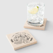 ビールカスタム恋人ホーム向けパーソナライズされたバー ストーンコースター (横)