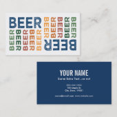 ビールカラフルかわいい 名刺 (正面/裏面)