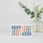 ビールカラフルかわいい 名刺 (スタンド正面)