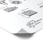 ビールカラン1876パテントアートホワイト紙 ポスター (角)