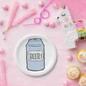 ビールカンイラストレーションレトロビールラバーデザイン ペーパープレート (パーティー)