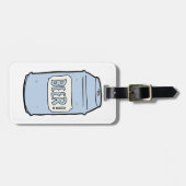 ビールカンイラストレーションレトロビールラバーデザイン ラゲッジタグ (正面横)