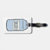 ビールカンイラストレーションレトロビールラバーデザイン ラゲッジタグ (裏面横)