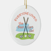 ビールカートガール セラミックオーナメント (右)