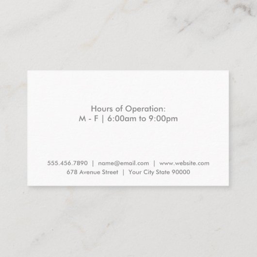 ビールガラスのロゴ 名刺 (裏面)