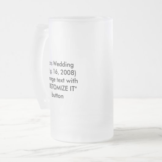 ビールガラスの…ユニークな花婿の付添人のギフト フロストグラスビールジョッキ (正面左)
