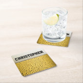 ビールガラスは個人化なります スクエアペーパーコースター (インサイチュ)