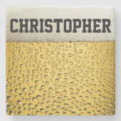 ビールガラスは個人化なります ストーンコースター (正面)