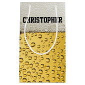 ビールガラスは個人化なります スモールペーパーバッグ (正面)