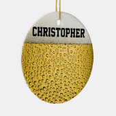 ビールガラスは個人化なります セラミックオーナメント (右)