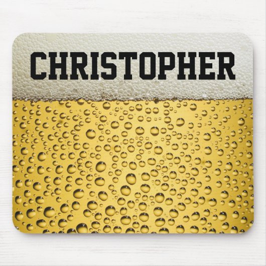 ビールガラスは個人化なります マウスパッド (正面)