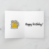 ビールガラスハッピーバースデーカード カード (内部)