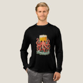 ビールガラス頭部タコGraphic Tee トライブレンドＴシャツ (正面全体)
