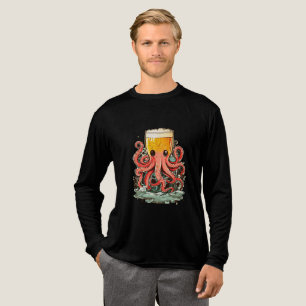 ビールガラス頭部タコGraphic Tee トライブレンドTシャツ