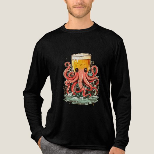 ビールガラス頭部タコGraphic Tee トライブレンドＴシャツ (正面)