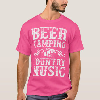ビールキャンピングアンドカントリーミュージックノベルティ Tシャツ
