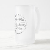 ビールギフトパーソナライズされた結婚式の引き出物 フロストグラスビールジョッキ (正面右)