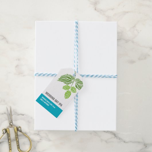 ビールギフトラベル、ホップぶら下がったス、ラベル ギフトタグ (より糸付き)