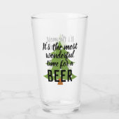 ビールクリスマスで最も素晴らしい時おもしろい間 タンブラーグラス (裏面)
