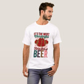 ビールクリスマスに最高の時がやってきた Tシャツ (正面フル)