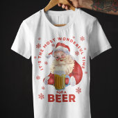 ビールクリスマスサンタにとって最高の時間だ Tシャツ