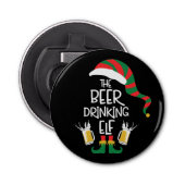 ビールクリスマス小妖精や小人おもしろいタイポグラフィパーソナライズされた 栓抜き (正面)