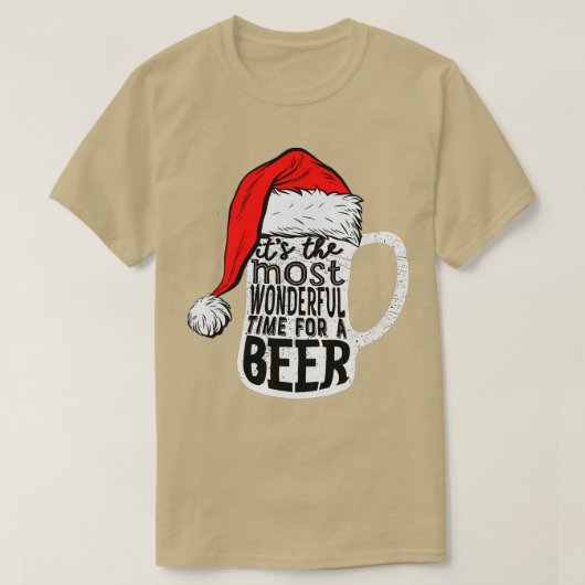 ビールクリスマスSで最も素晴らしい時間 Tシャツ (デザイン正面)